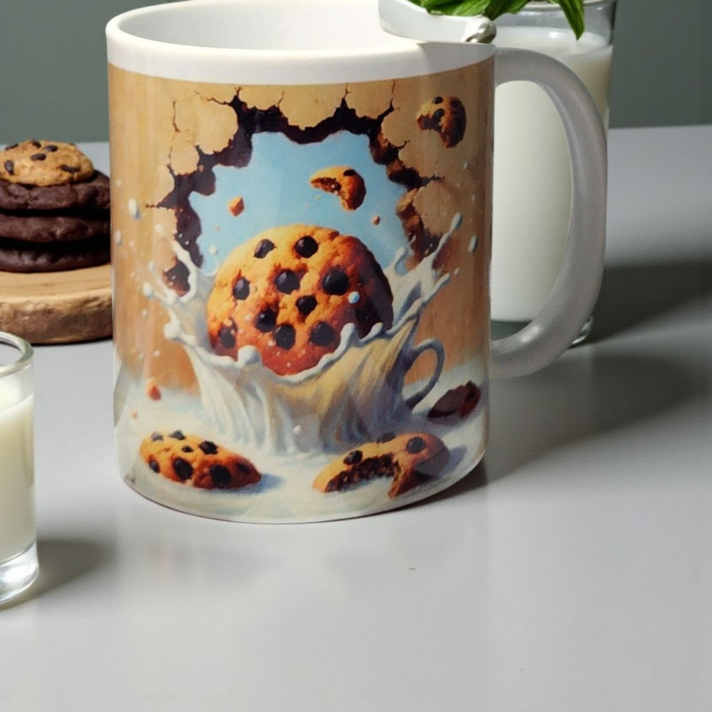 3D Cookie in Milk 11 oz Mug