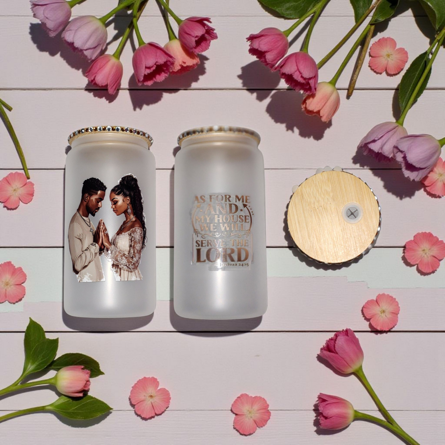 African American Couple with Bible Verse Joshua 24:15