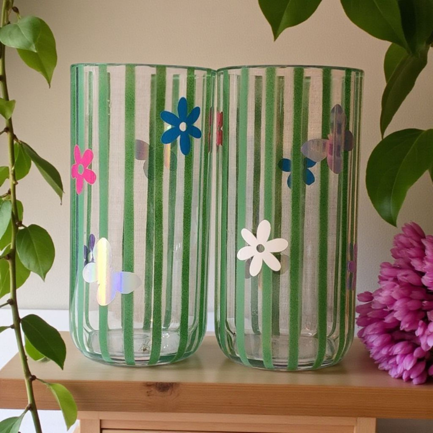 Green Stripes with Spring Theme