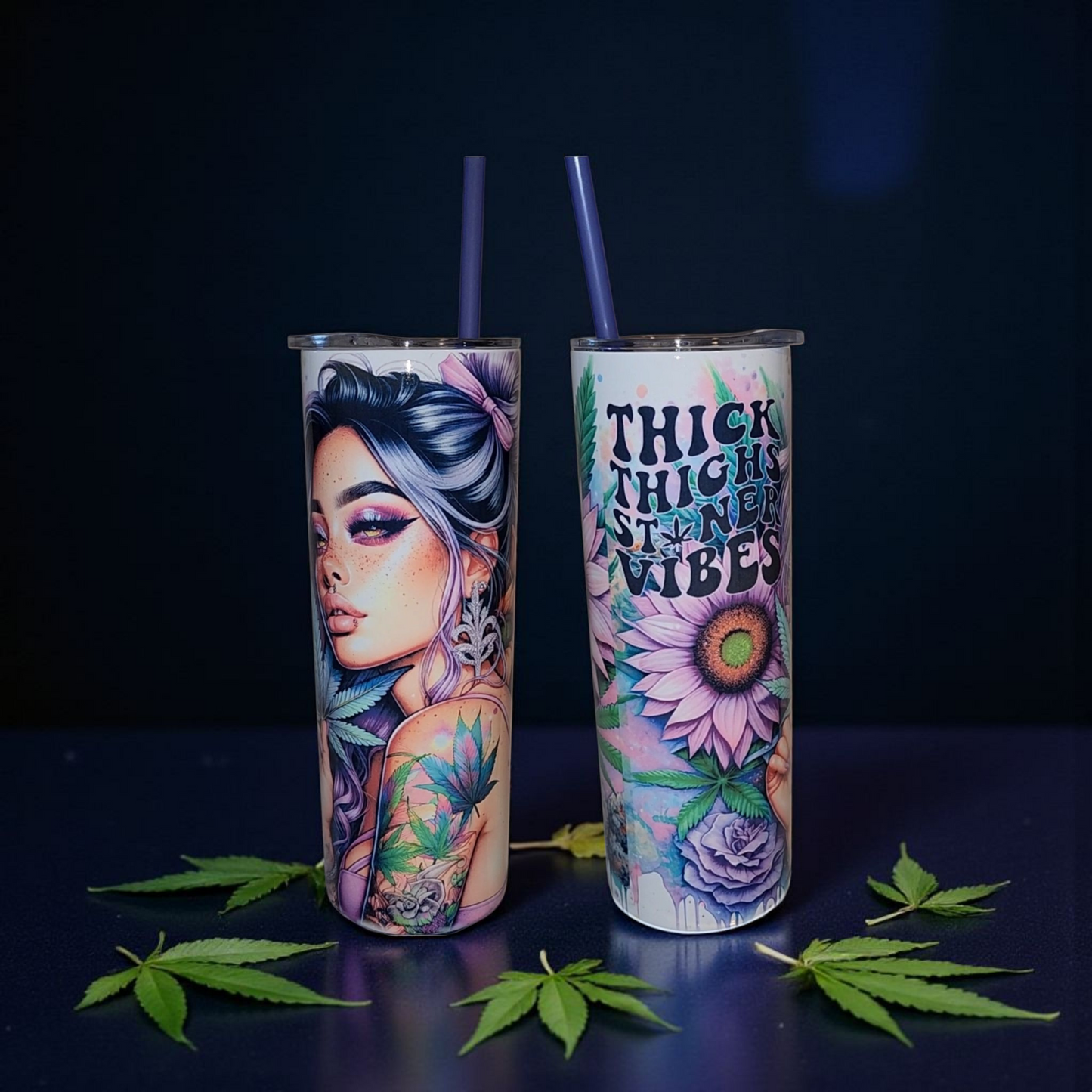 "Thick Thighs Stoner Vibes"