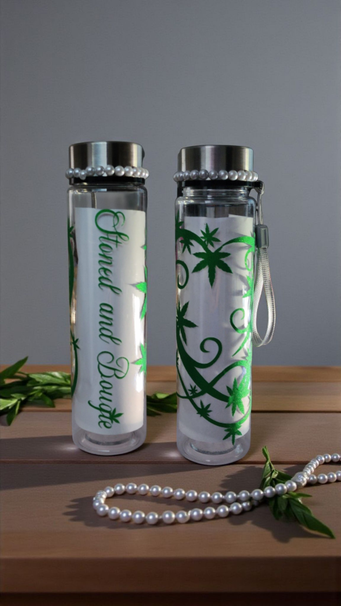 Stoned and Bougie with Cannibis Leaves Vine