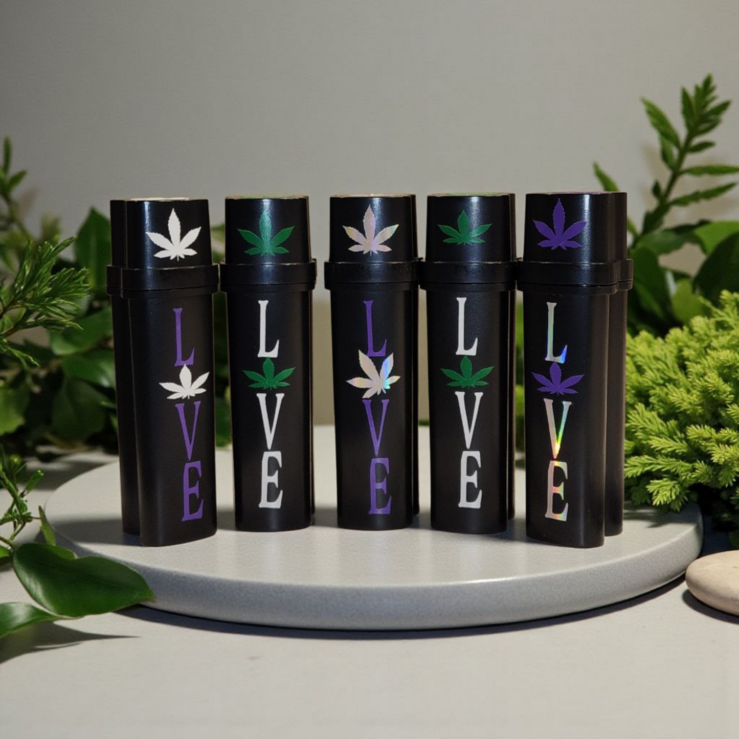 Lighter and 2 Pre-Roll Cigarettes Holder