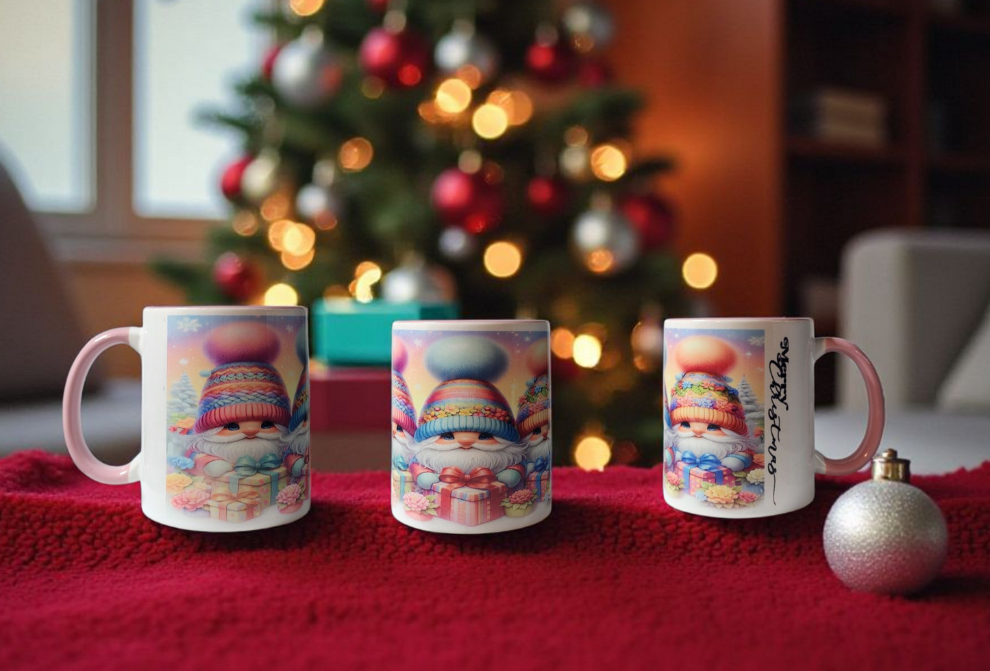 Pastel Christmas Gnomes 11 oz Mug