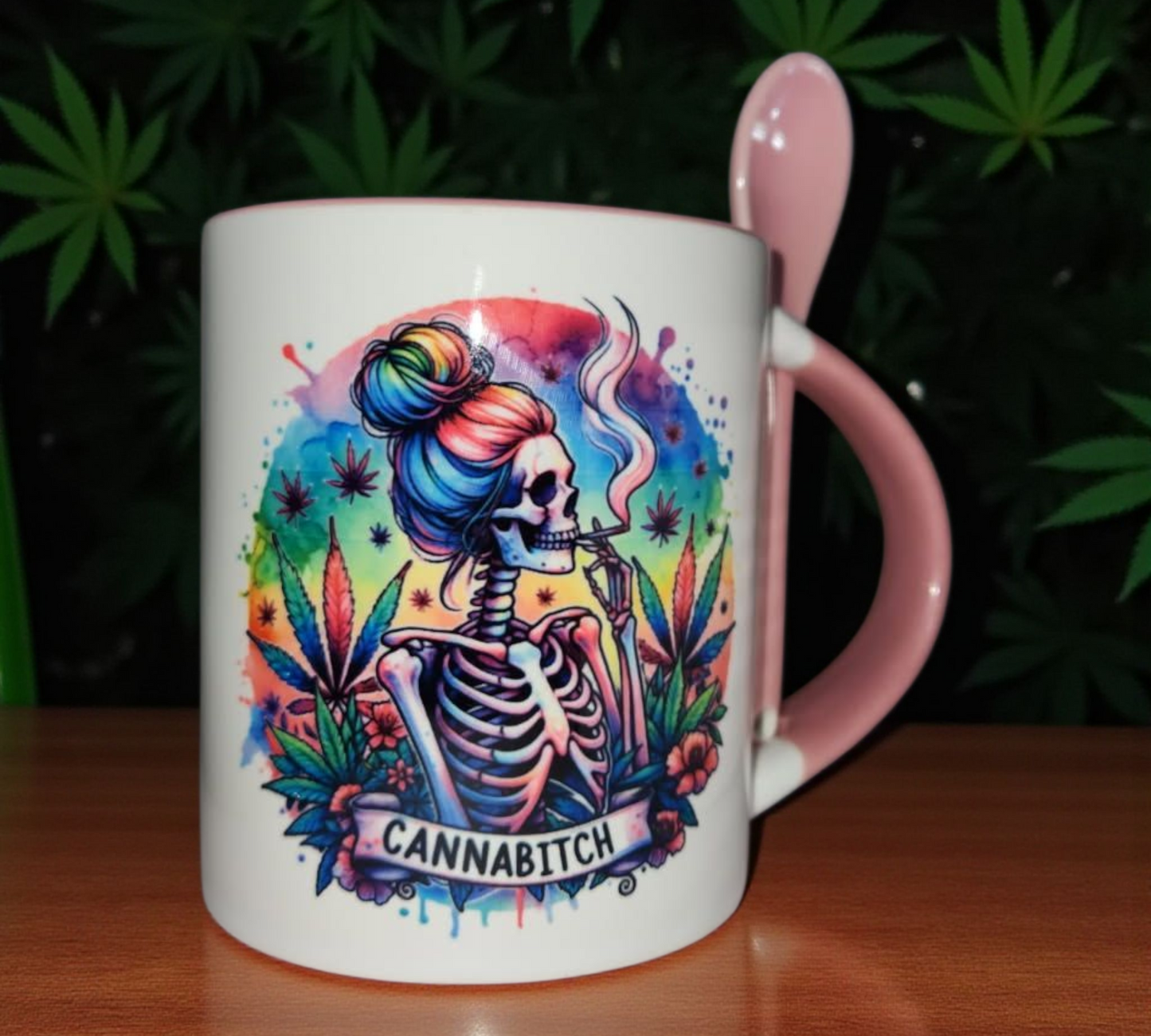 Pink Cannibitch Skeleton 11 oz Mug