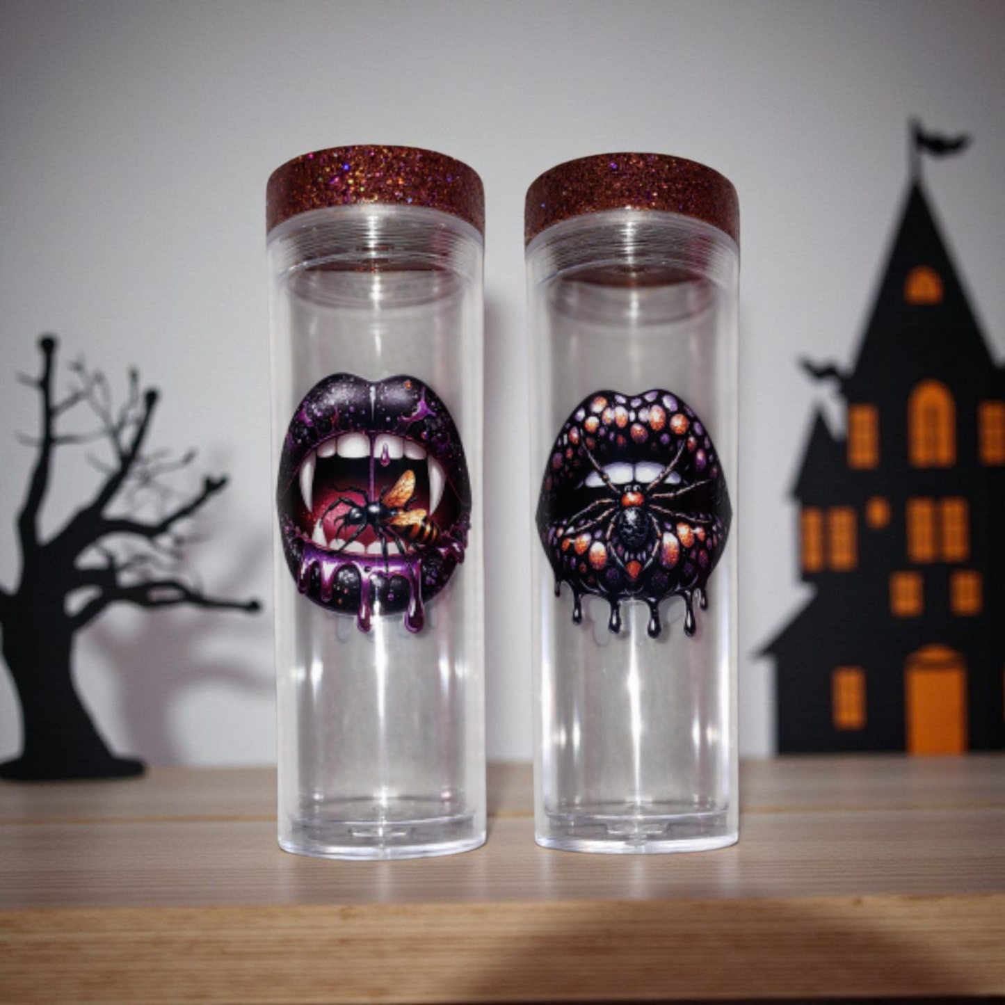Halloween Lips with Spider & Bee