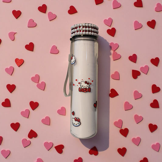 Kitty Love with Hearts Water Bottle