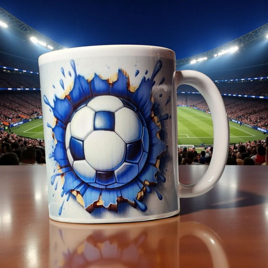 3D Soccer Ball 11 oz Mug