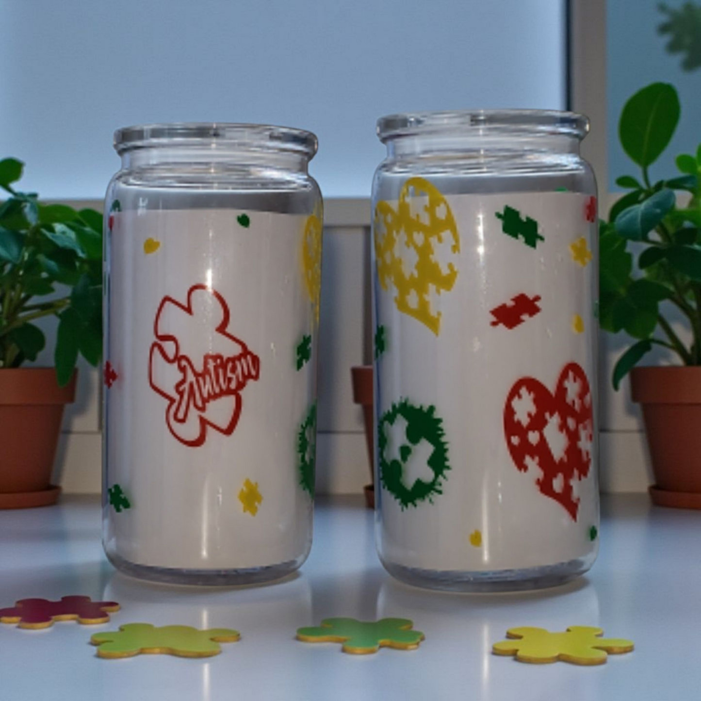 Autism Puzzle Theme Can Tumbler