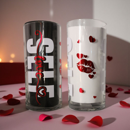 "Self Love" with Lips and Hearts Vase