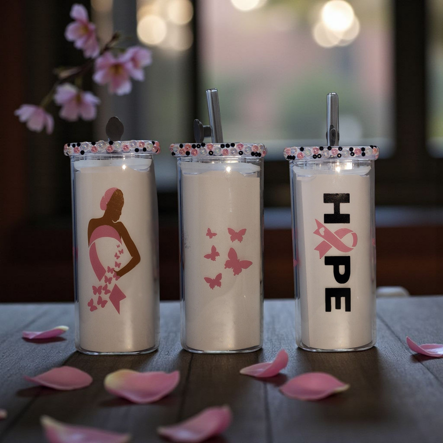 Breast Cancer Woman Silhouette with Hope