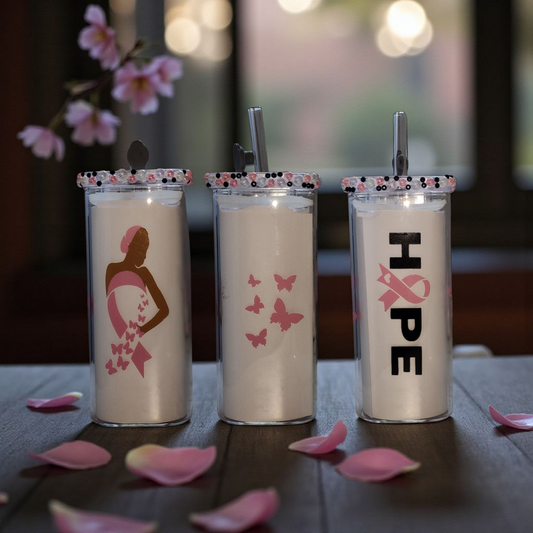 Breast Cancer Woman Silhouette with Hope