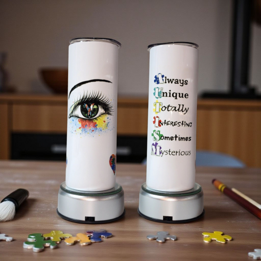 Autism Ribbon Eye with Puzzle Quote