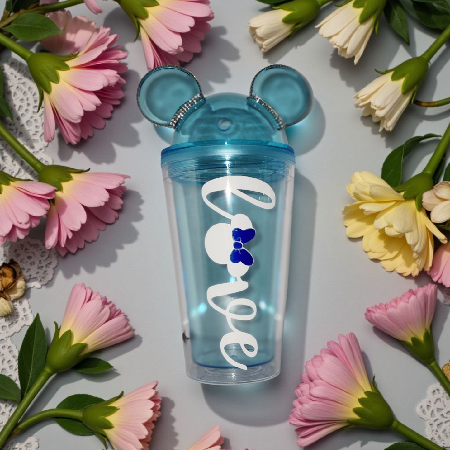 Blue Mouse "love" Ear Cup