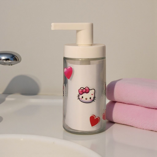 Kitty with hearts dispenser.