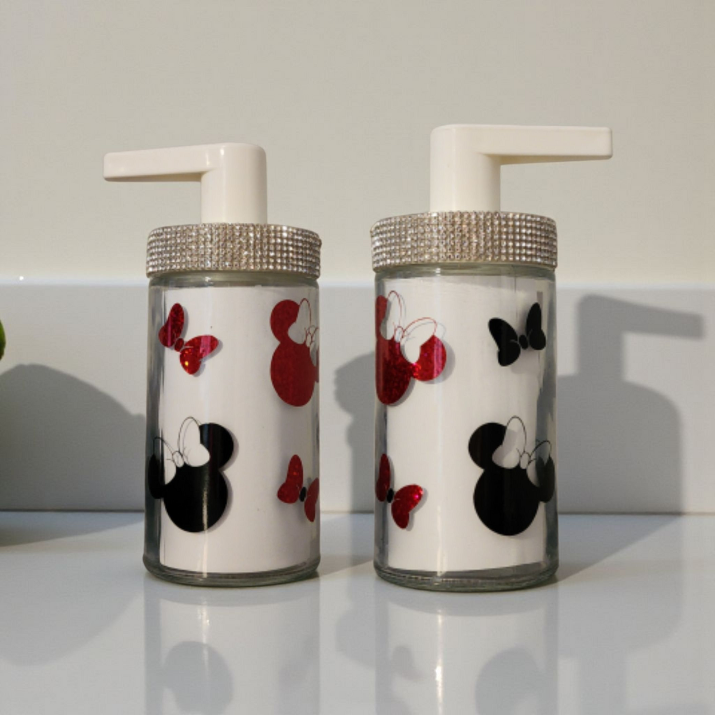 Mouse Ears Liquid Dispenser with Rhinestone Trim Lid
