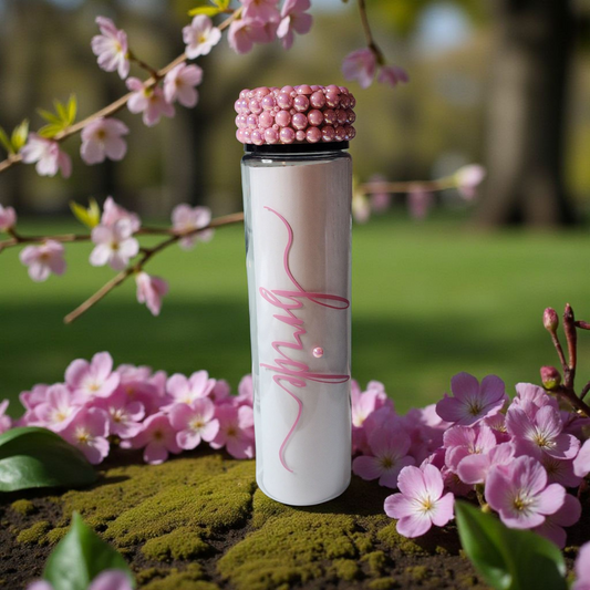 "bride" design with pink pearls