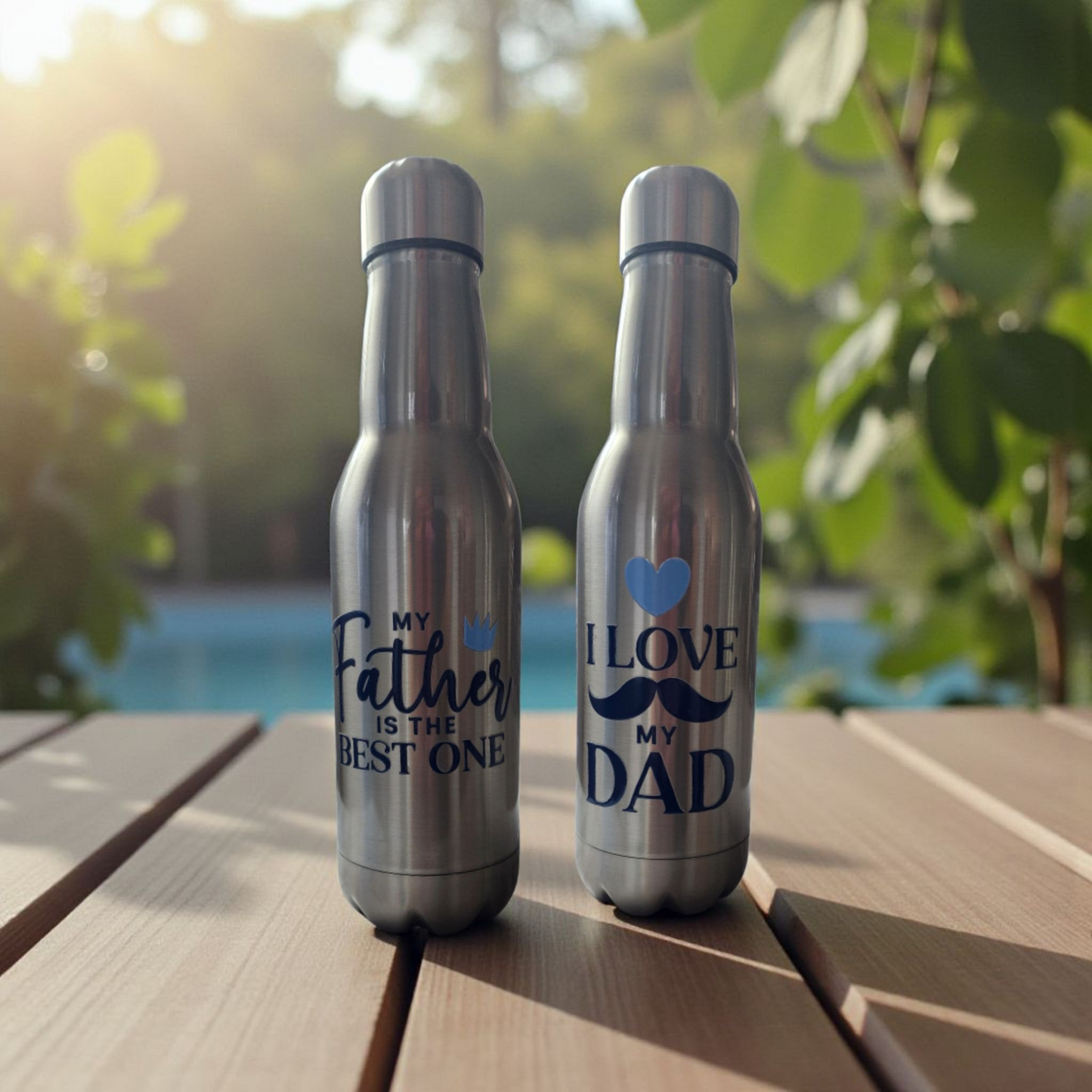 "My Father is the Best One and I Love My Dad" Beer Bottle