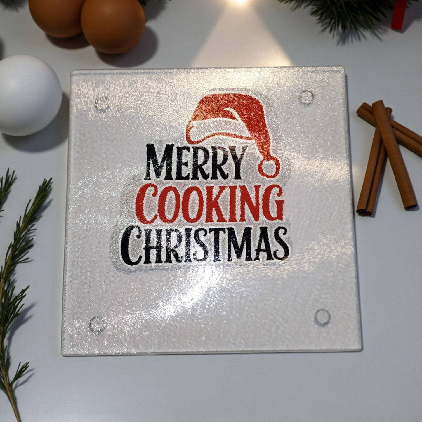 "Merry Cooking Christmas" Cutting Board